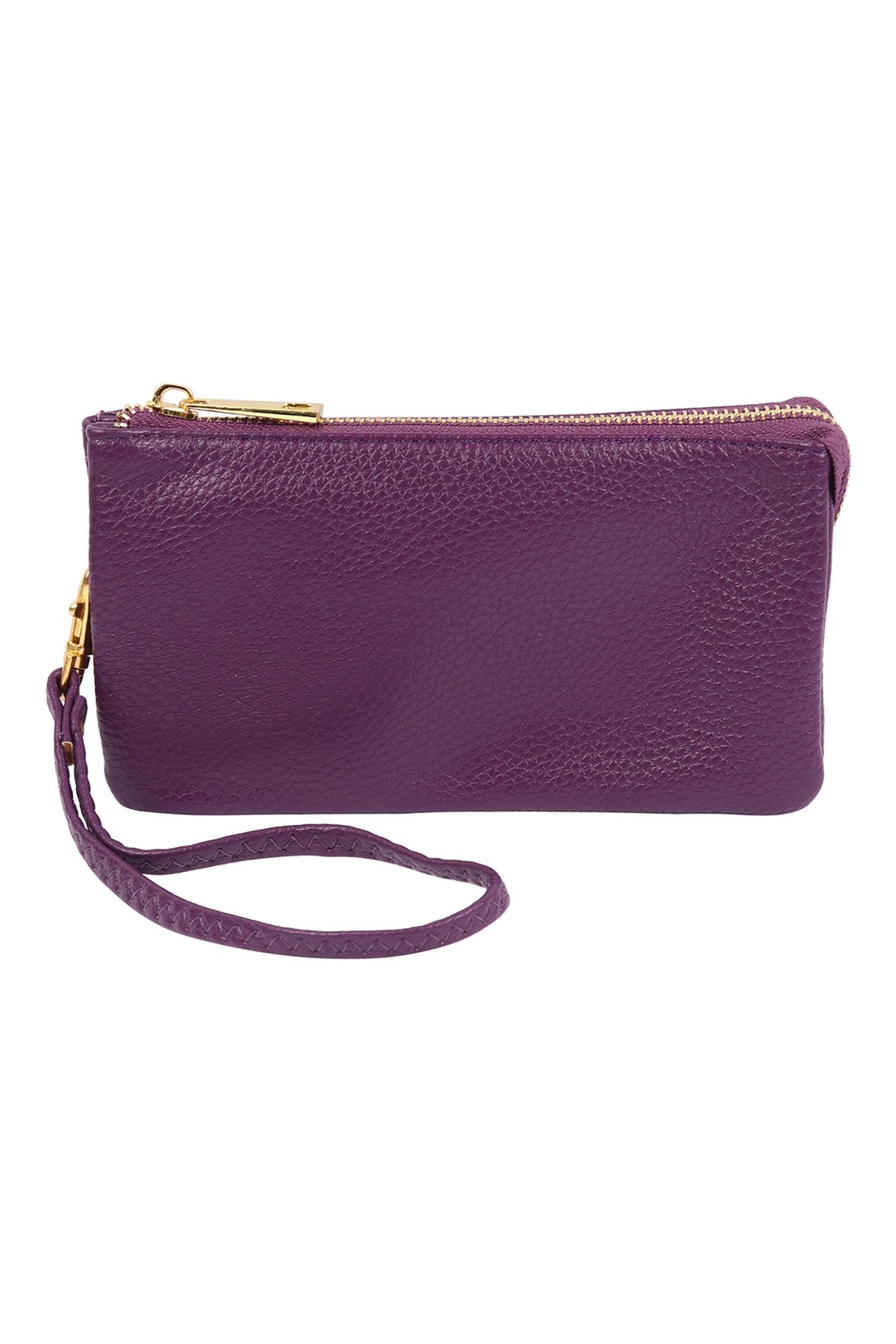 Riah Fashion - Leather Wallet With Detachable Wristlet - 25 COLORS -