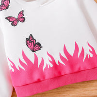 Thumbnail for Butterfly Print Round Neck Long Sleeve Top and Pants Set - T - 2 PCS. - 1 COLOR -