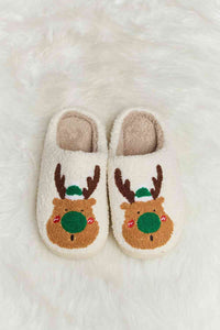 Thumbnail for Melody Rudolph Print Plush Slide Slippers - T - 2 COLORS -