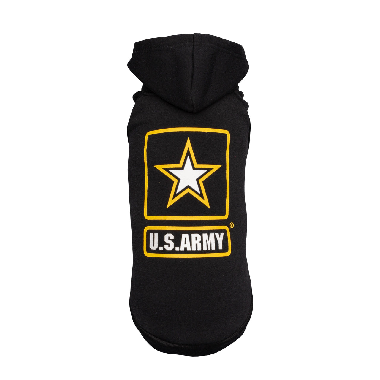 US Army Hooded Dog Fleece - Black - 5 SIZES -