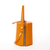 Thumbnail for Harper Orange Leather Bucket Bag -