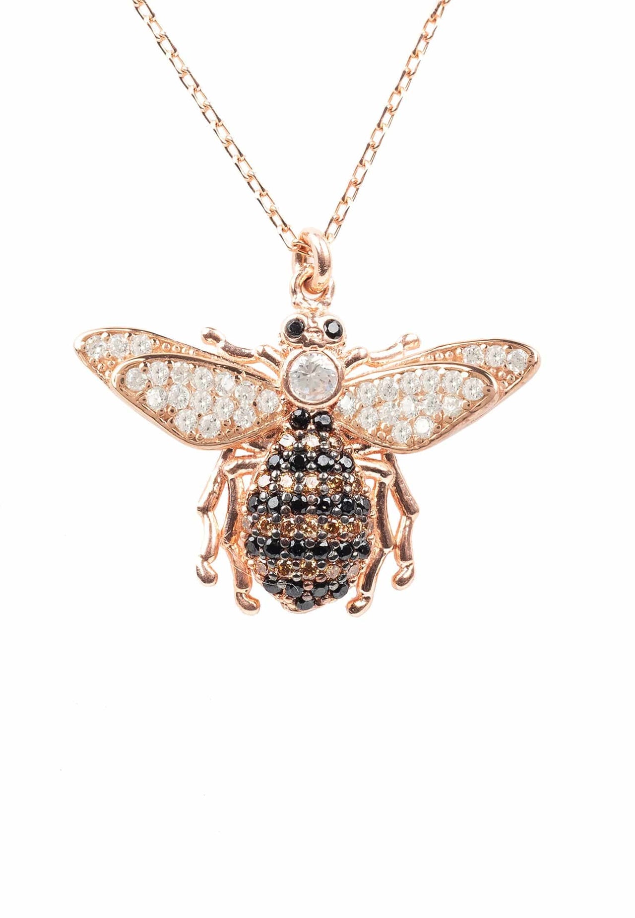 LATELITA - Honey Bee Pendant Necklace Rosegold -