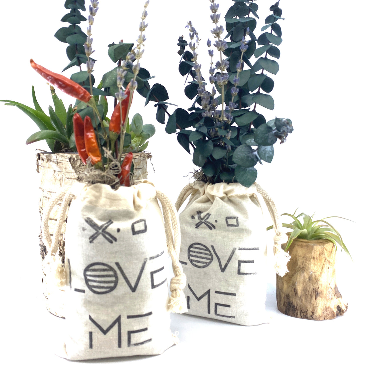 Sunsum - Sack of Flowers, Love Me, Organic, Dried Flower Bouquet - 5 STYLES - 5 PLANTS -