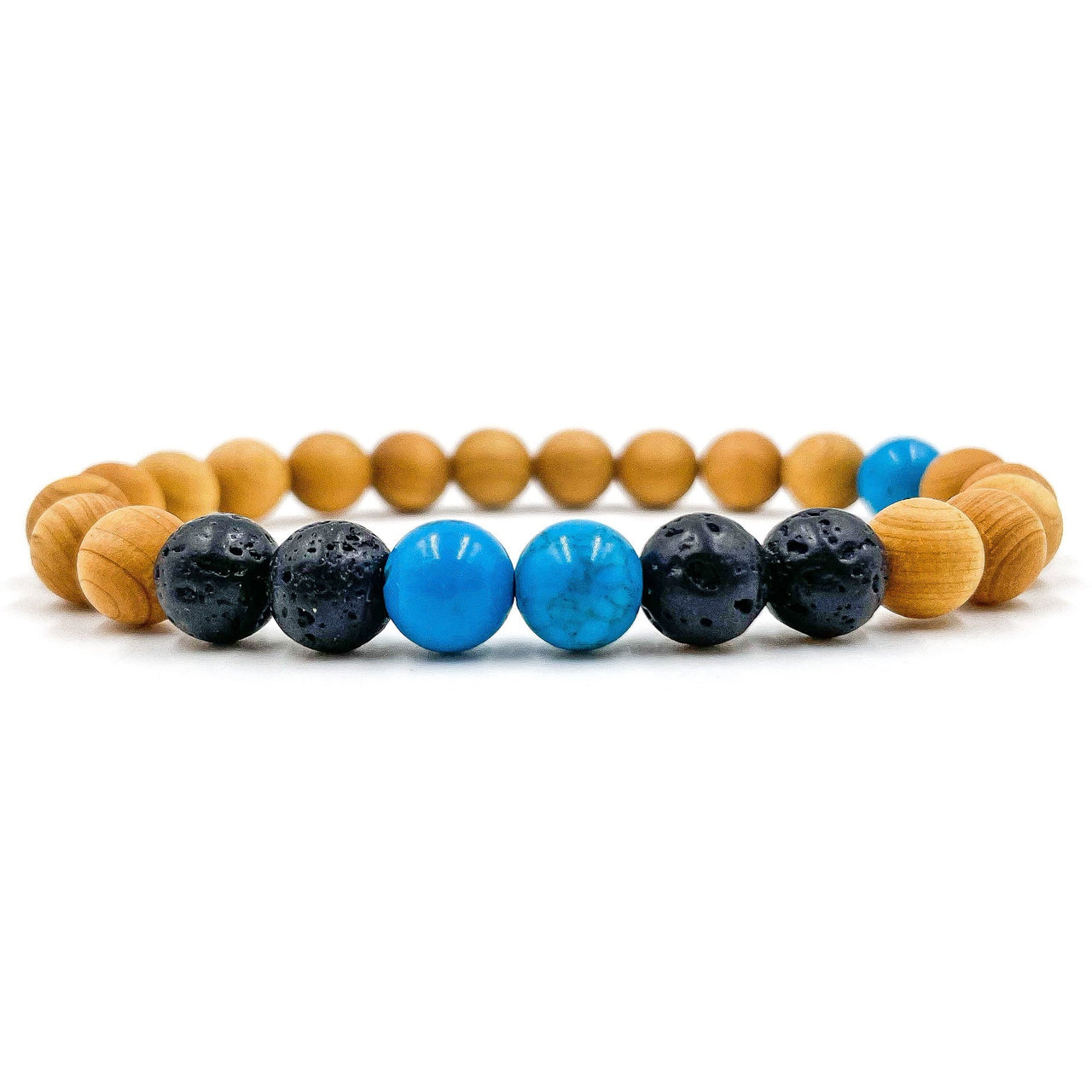 Central - Turquoise Howlite, Lava Rock, & Cedar -