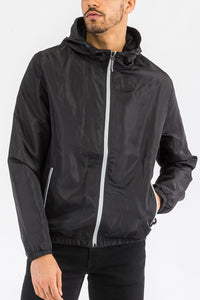 Thumbnail for Waterproof Reflective Zipper Windbreaker - 4 COLORS -