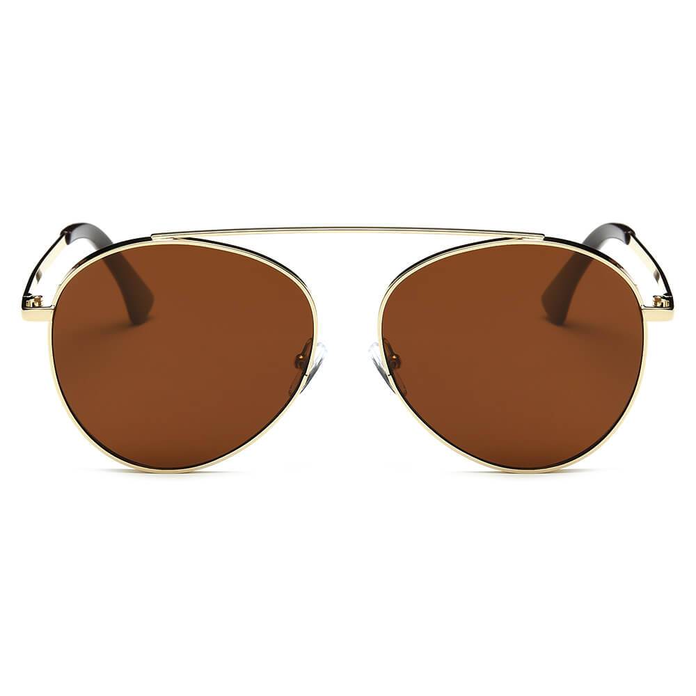 Bethel | CA08 - Retro Mirrored Lens Teardrop Aviator Sunglasses - 6 COLORS -