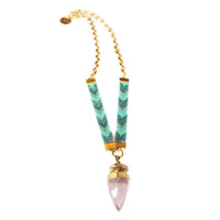 Thumbnail for Shh by Sadie - St Tropez Crystal Quartz Necklace - Blue -