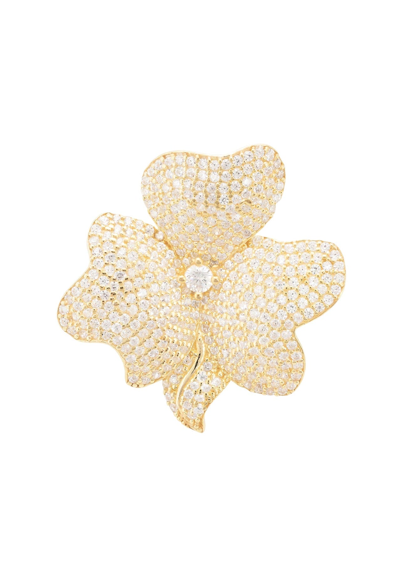 LATELITA - Flower Adjustable Cocktail Ring Gold -