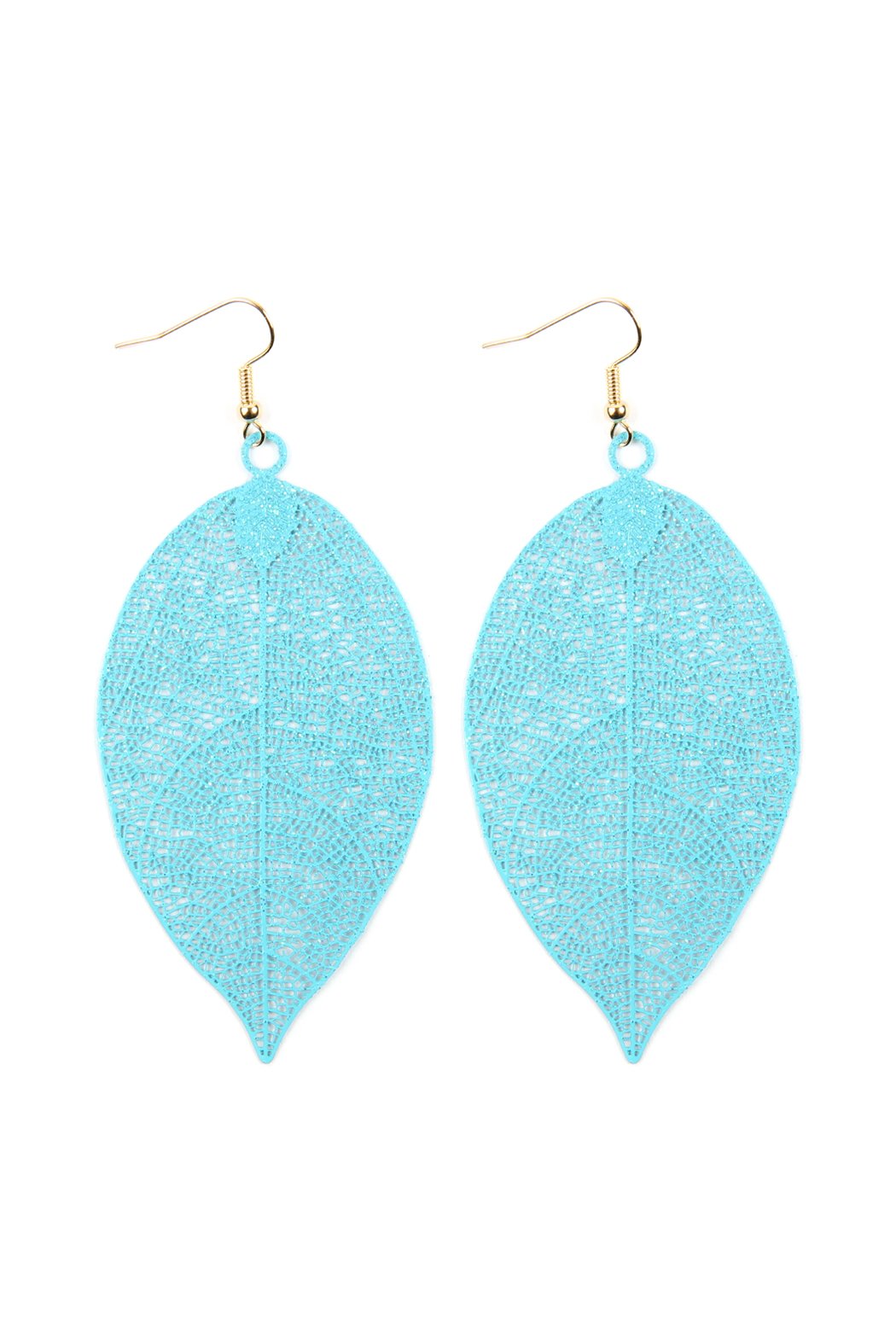 Filigree Leaf Earrings - 5 COLORS -