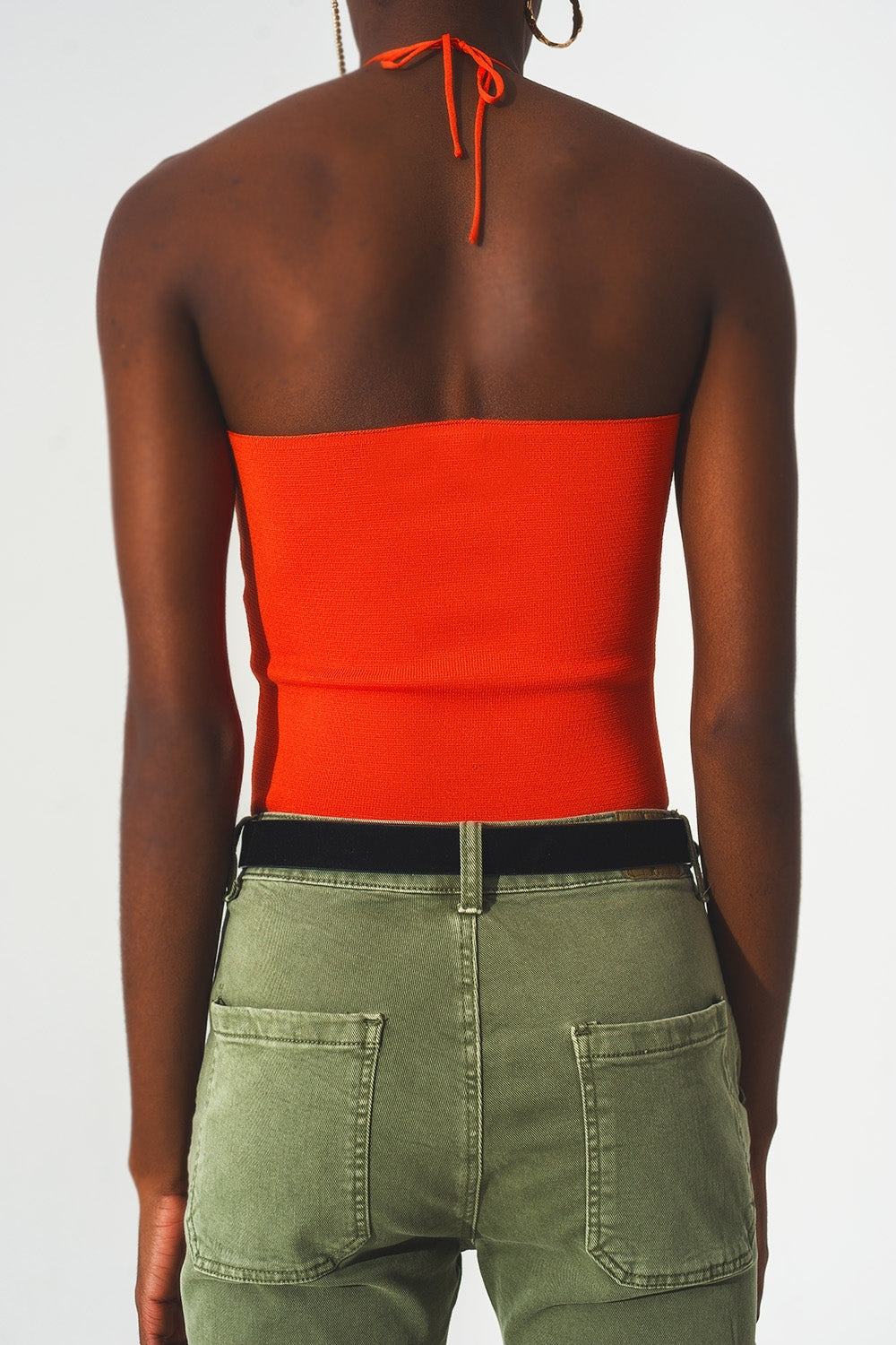 Q2 - Ruched Top in Orange - 1 COLOR -