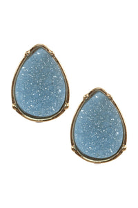 Thumbnail for Druzy Teardrop Post Earrings - 17 COLORS -