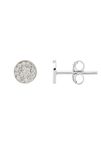 Thumbnail for LATELITA - Sparkling Disc Mini Stud Earring Silver -