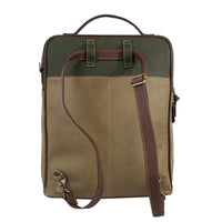 Thumbnail for ClaudiaG - Augusta Leather Backpack-Tan/Olive Green - 1 COLOR -