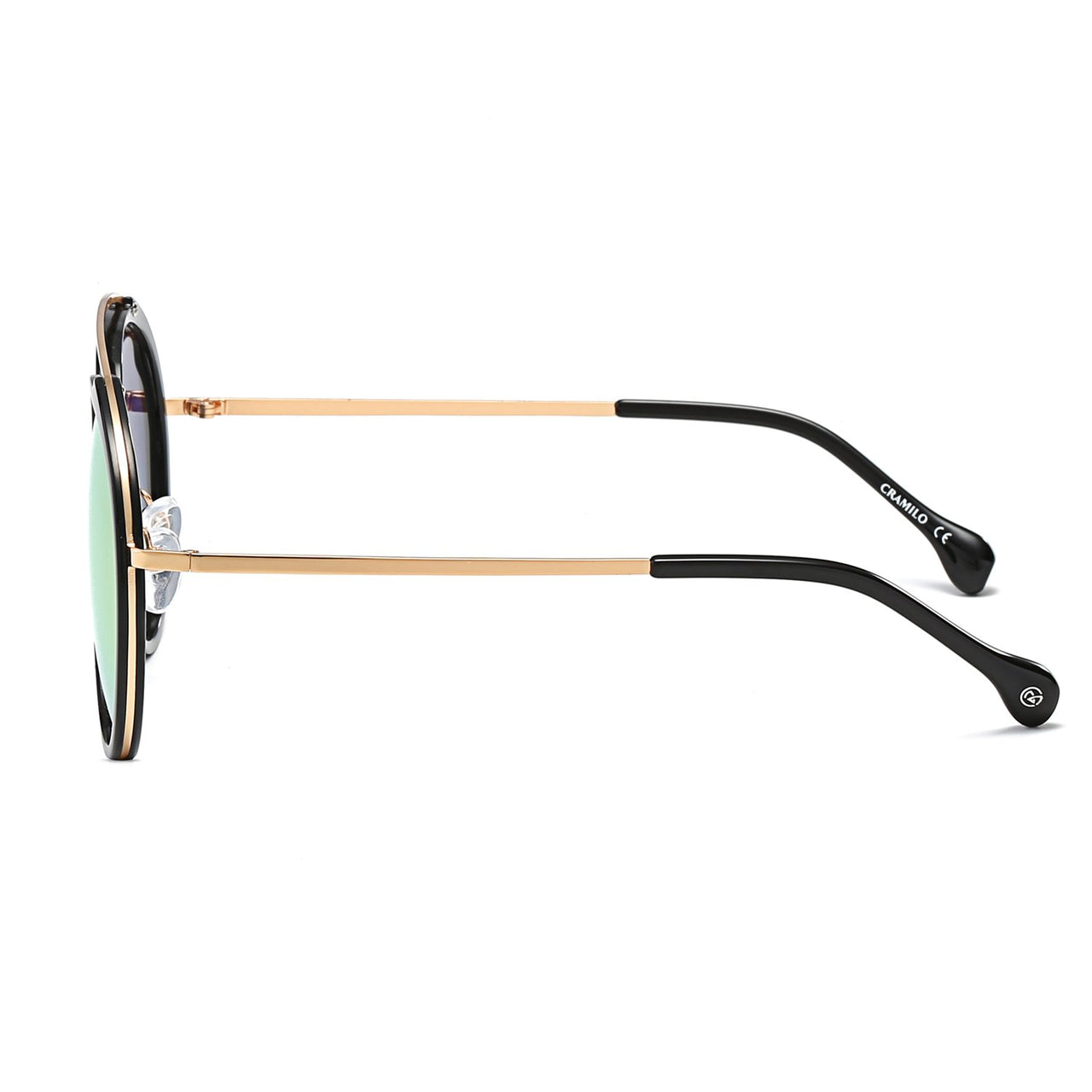 Farmindale | CA13 - Polarized Circle Round Brow-Bar Fashion Sunglasses - 6 COLORS -