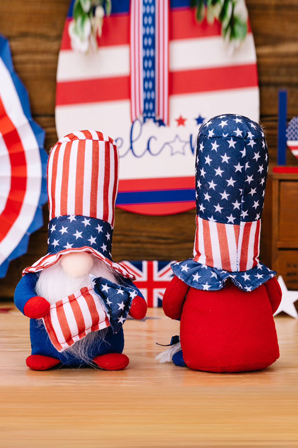 Set of 2 Independence Day Decor Gnomes - 10.6" - 2 PCS - 2 TYPES / SET - [5-10 DAY DELIVERY - T -