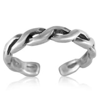 Thumbnail for Modern Twist Braid Sterling Silver Toe Ring -