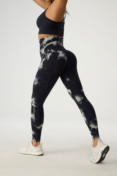 Tie-Dye High Waist Active Leggings - T - 10 COLORS -