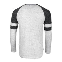 Thumbnail for Men’s Long Sleeve Athletic Contrast Stripes Arm Raglan Henley - 1 COLOR