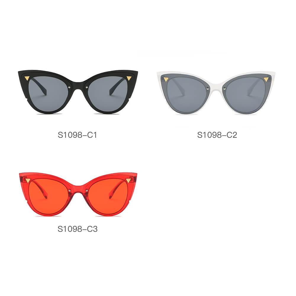 Grenoble | S1098 - Women Retro Fashion Round Cat Eye Sunglasses - 3 COLORS -