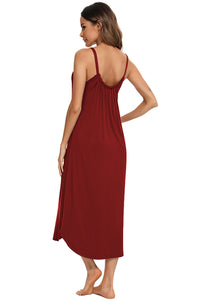 Thumbnail for V-Neck Midi Lounge Dress - T - 4 COLORS -