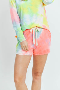 Thumbnail for Riah Fashion - Tie Dye Top and Shorts Set With Self Tie - 2 PCS. - 6 COLORS -