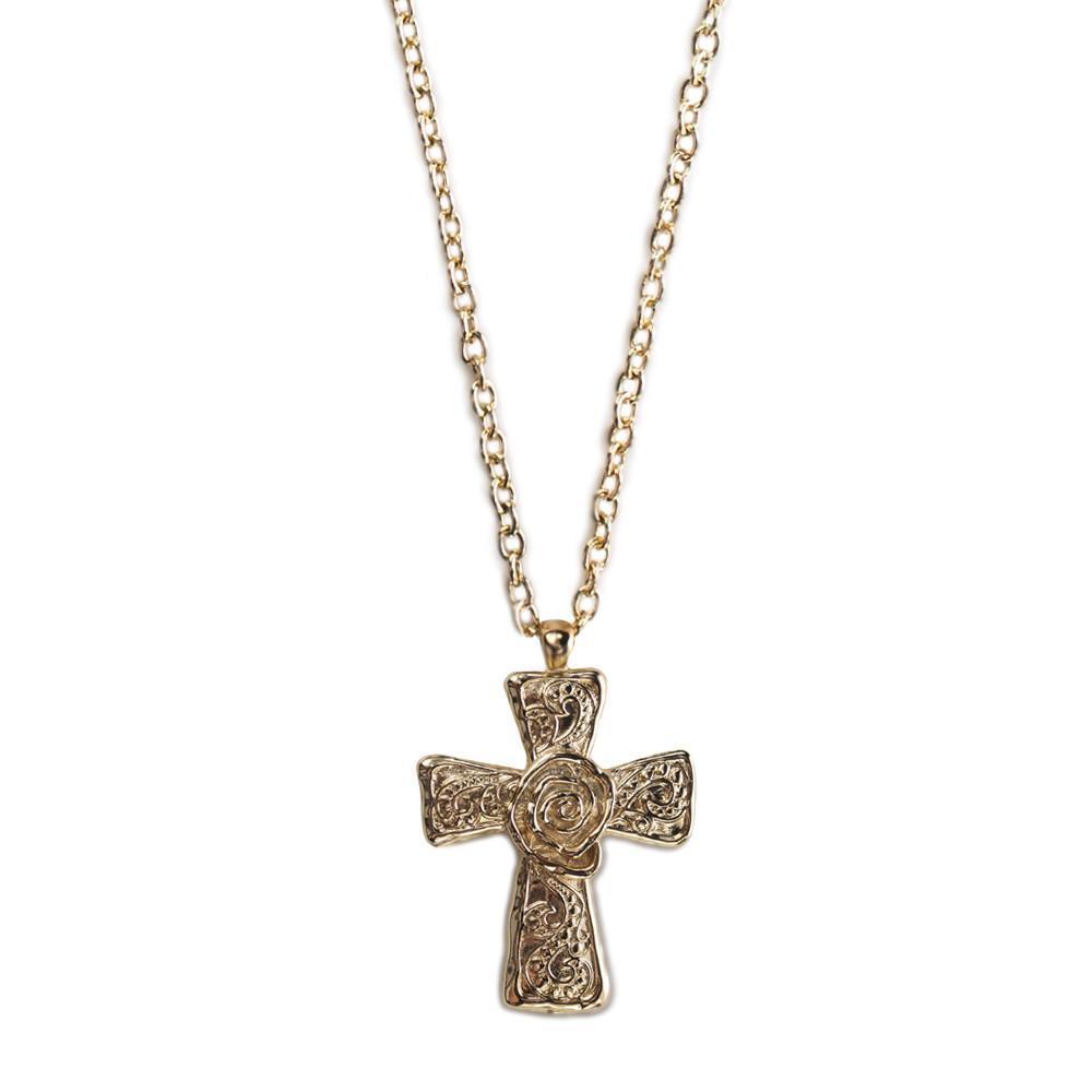 ClaudiaG - The Cross Necklace - Gold -