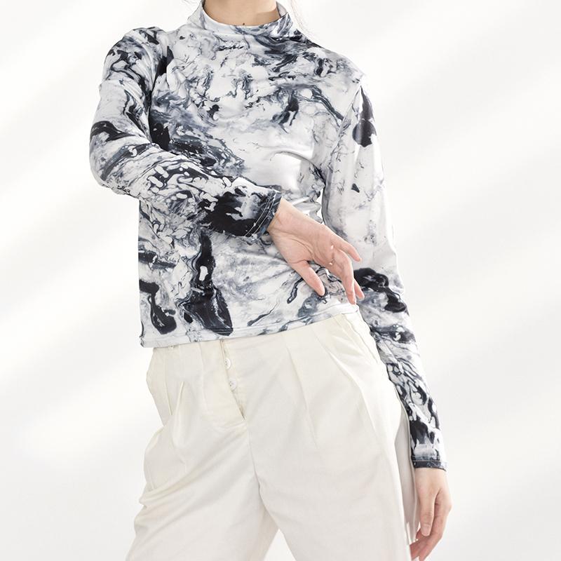 Nayoko Turtleneck Long Sleeve Shirt - 1 COLOR -