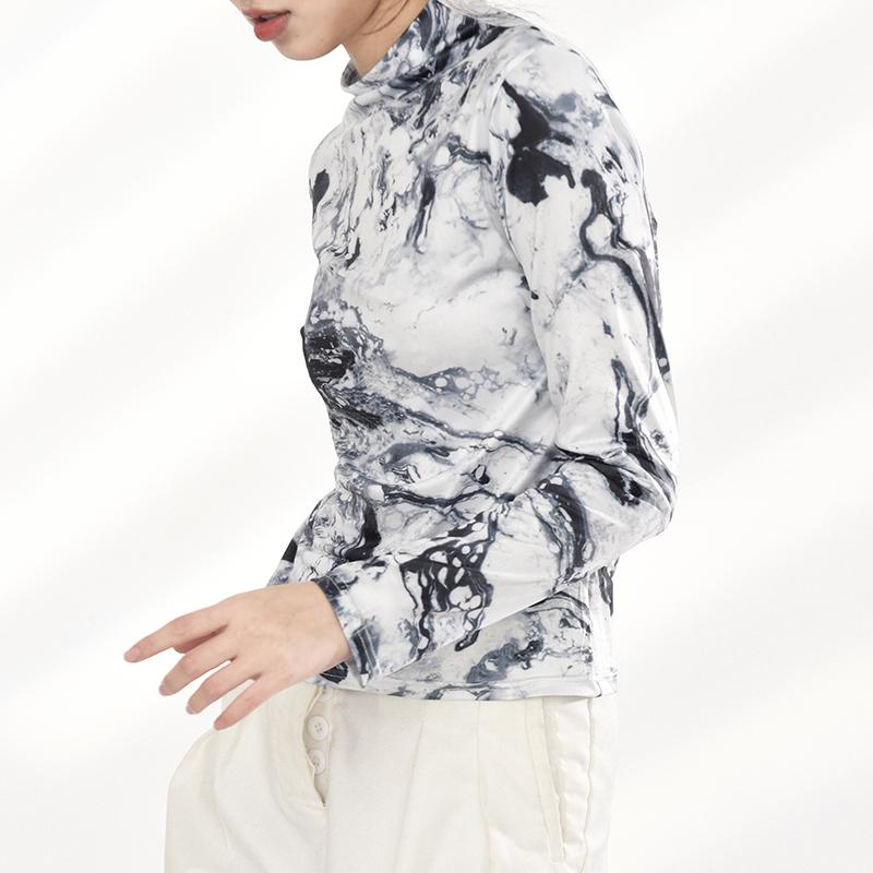 Nayoko Turtleneck Long Sleeve Shirt - 1 COLOR -