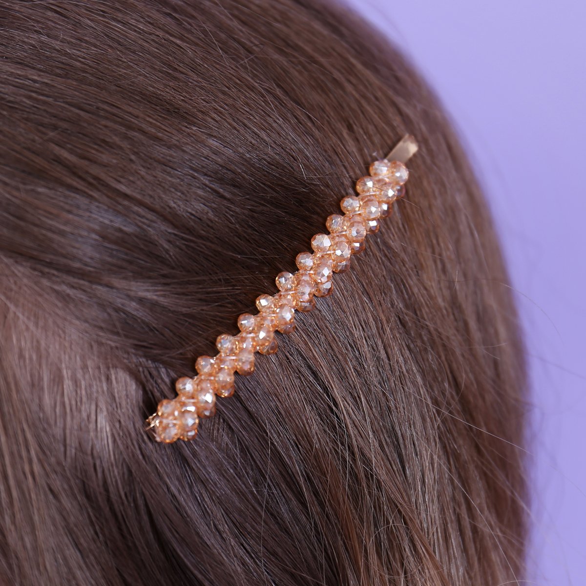 Riah Fashion - Glass Beads and Pearl Hair Pin Set - 3 COLORS