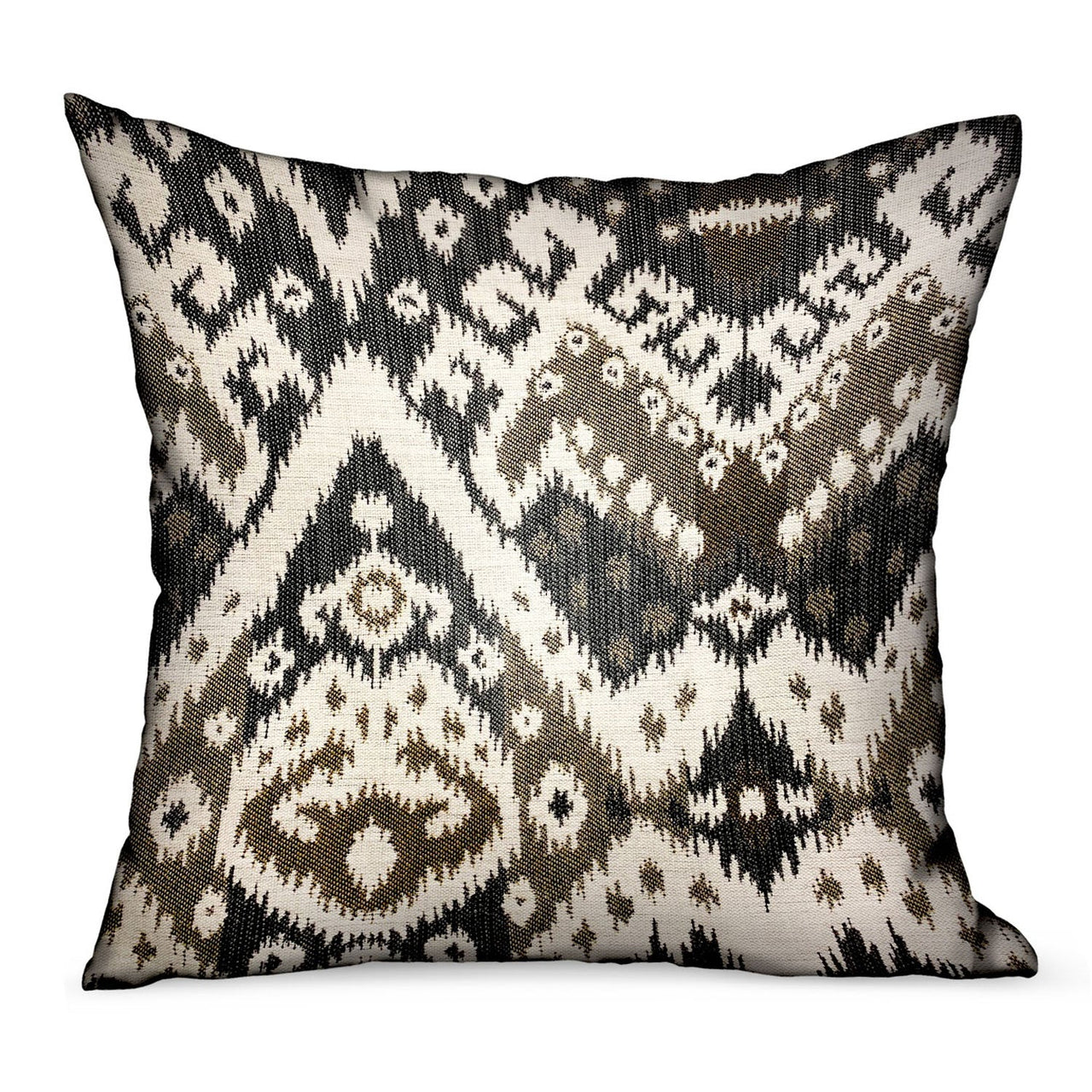 Amare Dream Brown Ikat Luxury Outdoor/Indoor Throw Pillow - 6 SIZES -