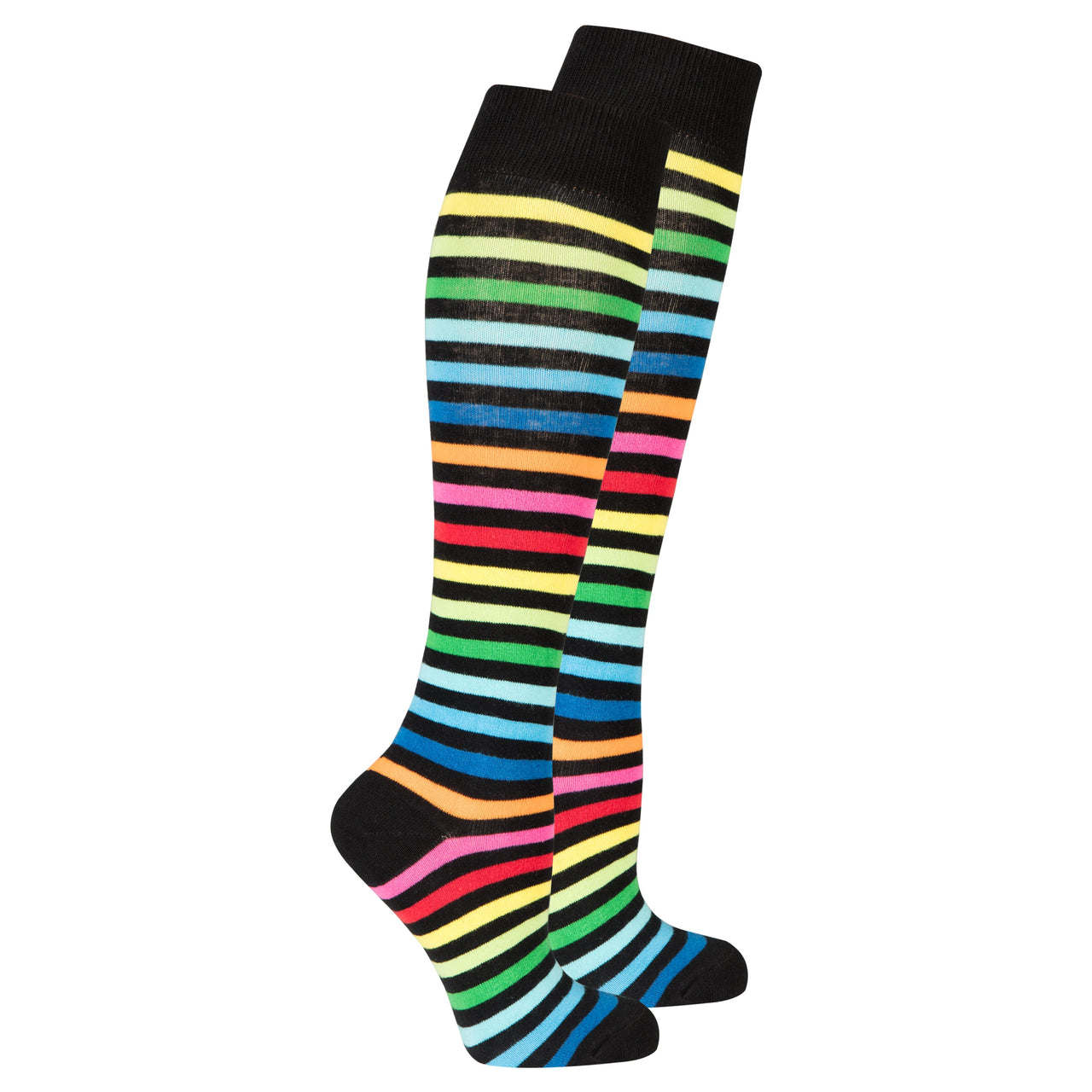 Women's Splashy Stripe Knee High Socks - 1 COLOR -