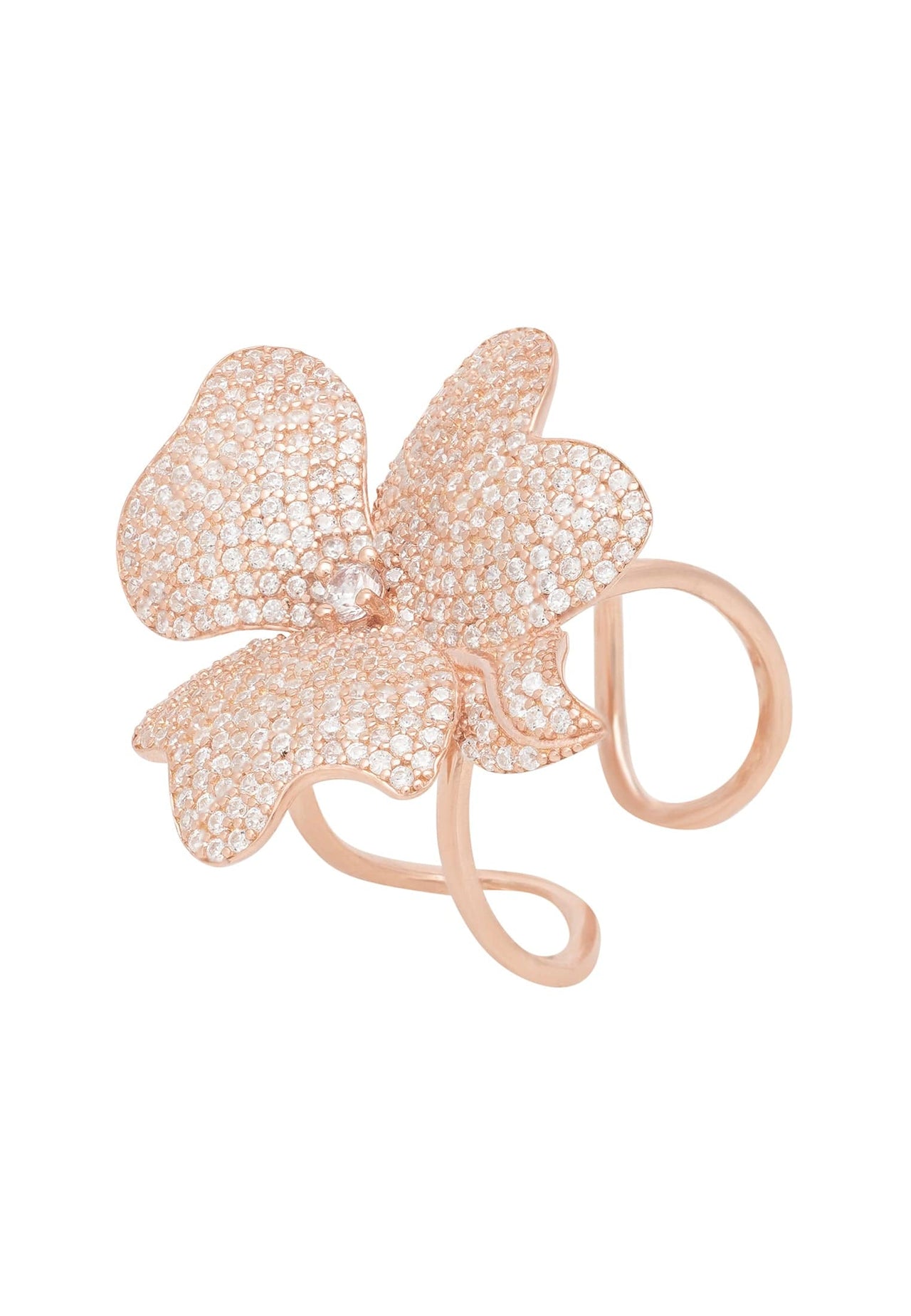 LATELITA - Flower Cocktail Ring Rosegold -