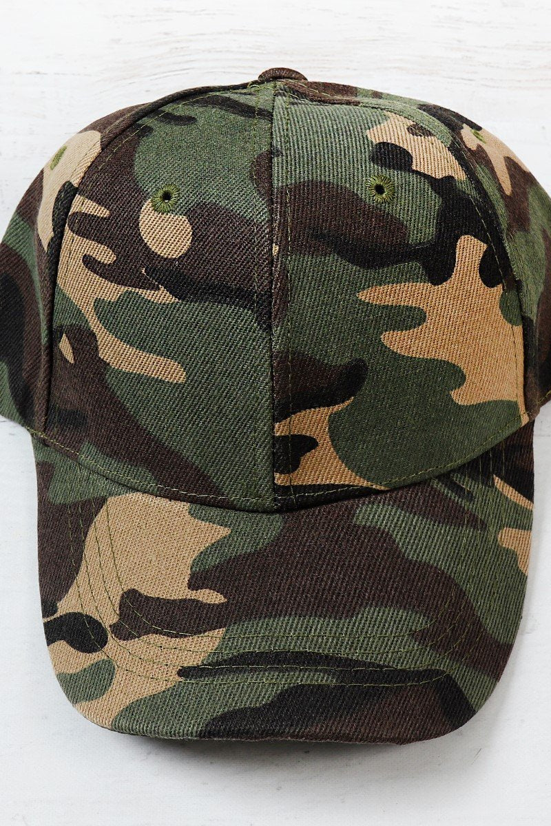 Riah Fashion - Camouflage Cap - 1 COLOR -