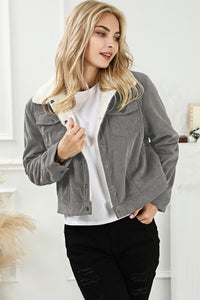 Thumbnail for Snap Down Collared Jacket - T - 3 COLORS -