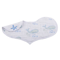 Thumbnail for Newcastle - Ocean Cotton Heart Bib 2PK -