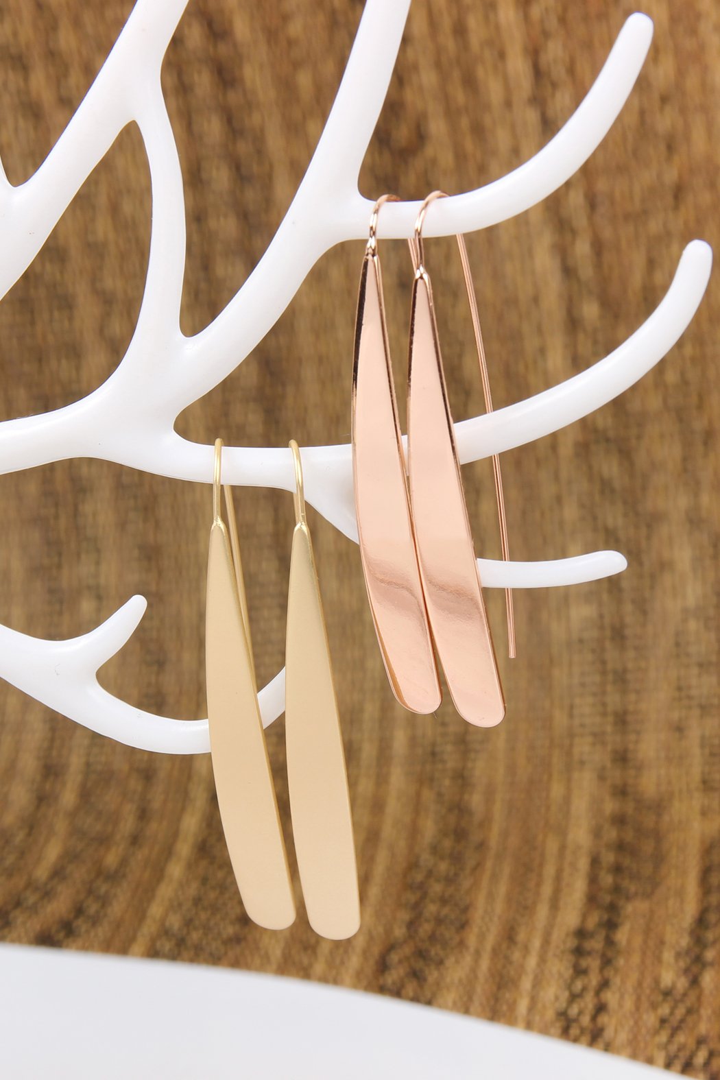 Wish Bone Threader Earrings - 5 FINISHES -