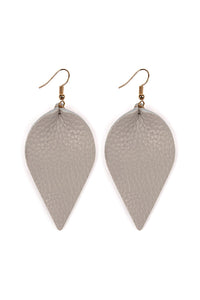 Thumbnail for Teardrop Shape Pinched Leather Earrings - 18 COLORS -