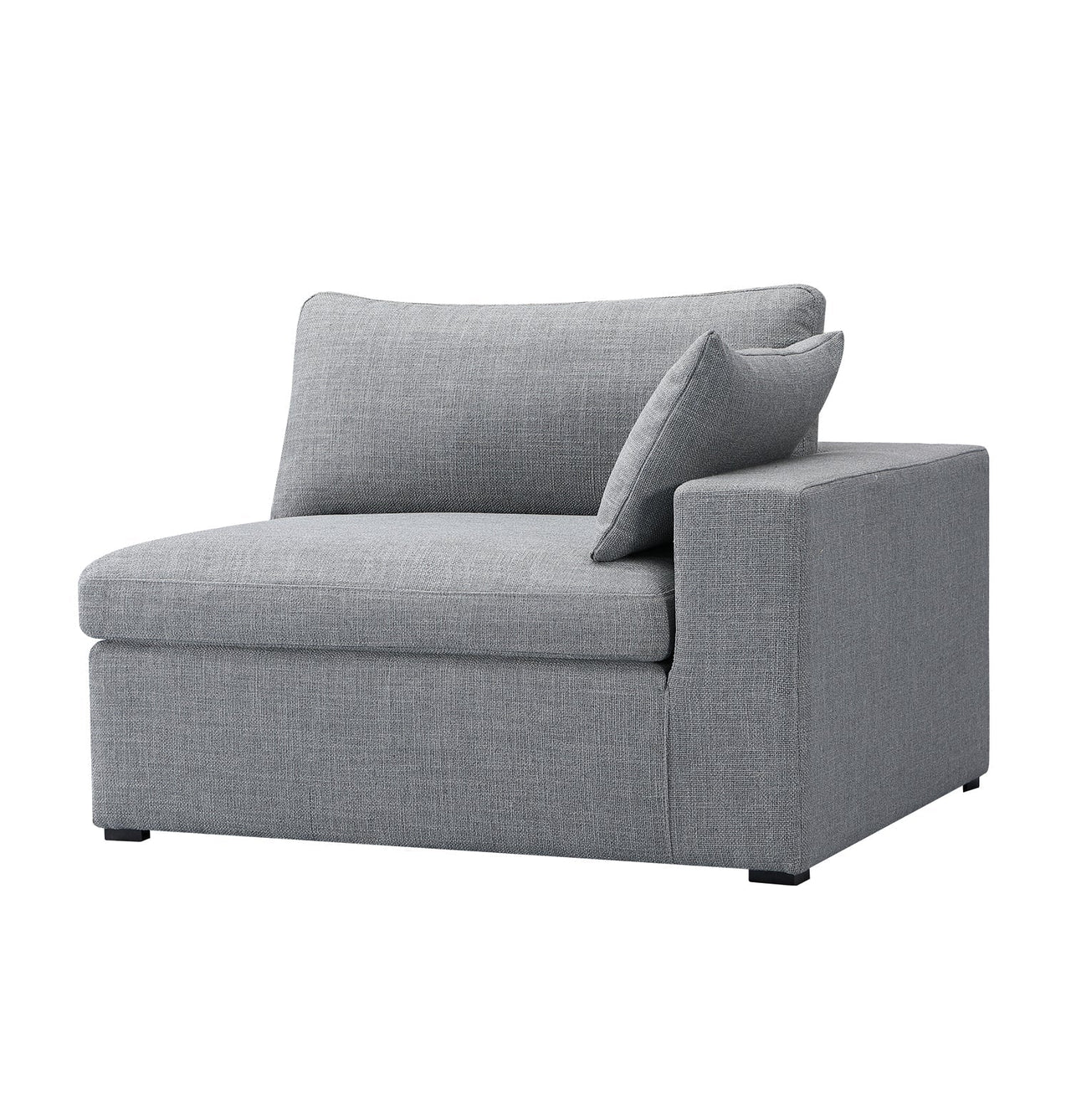 GFURN - Inès Sofa - 1-Seater Single Module With Left Arm - Grey Fabric -