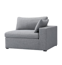 Thumbnail for GFURN - Inès Sofa - 1-Seater Single Module With Left Arm - Grey Fabric -