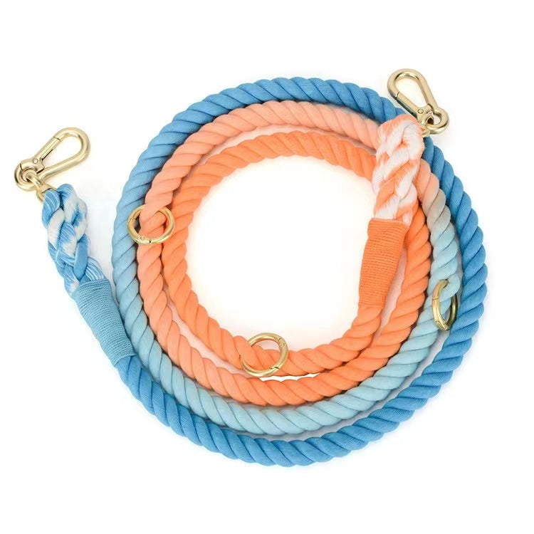 Hands Free Dog Rope Leash - Sunset -