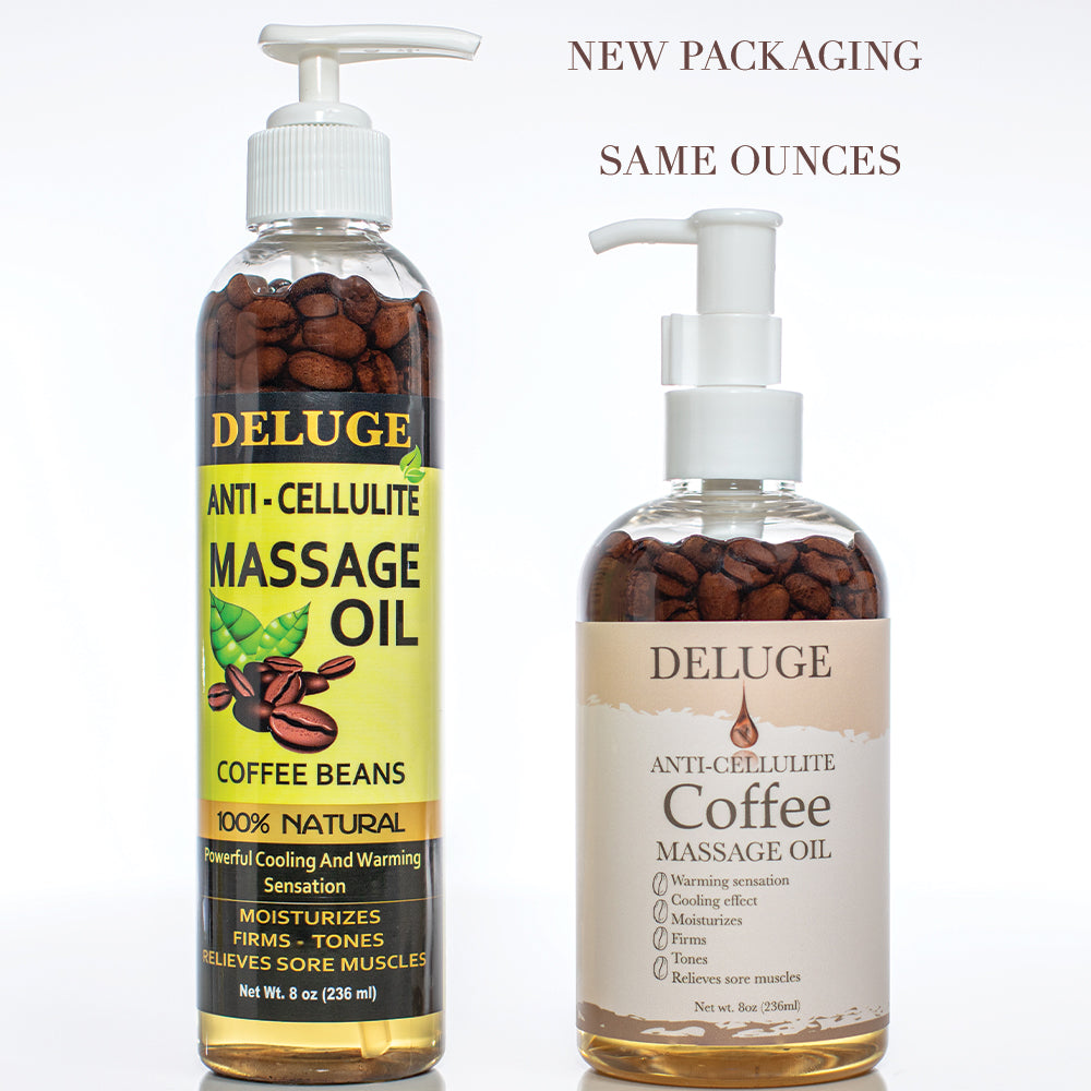 DELUGE - Anti-Cellulite Coffee Massage Oil - 8oz to 1GAL -