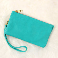 Thumbnail for Riah Fashion - Leather Wallet With Detachable Wristlet - 25 COLORS -