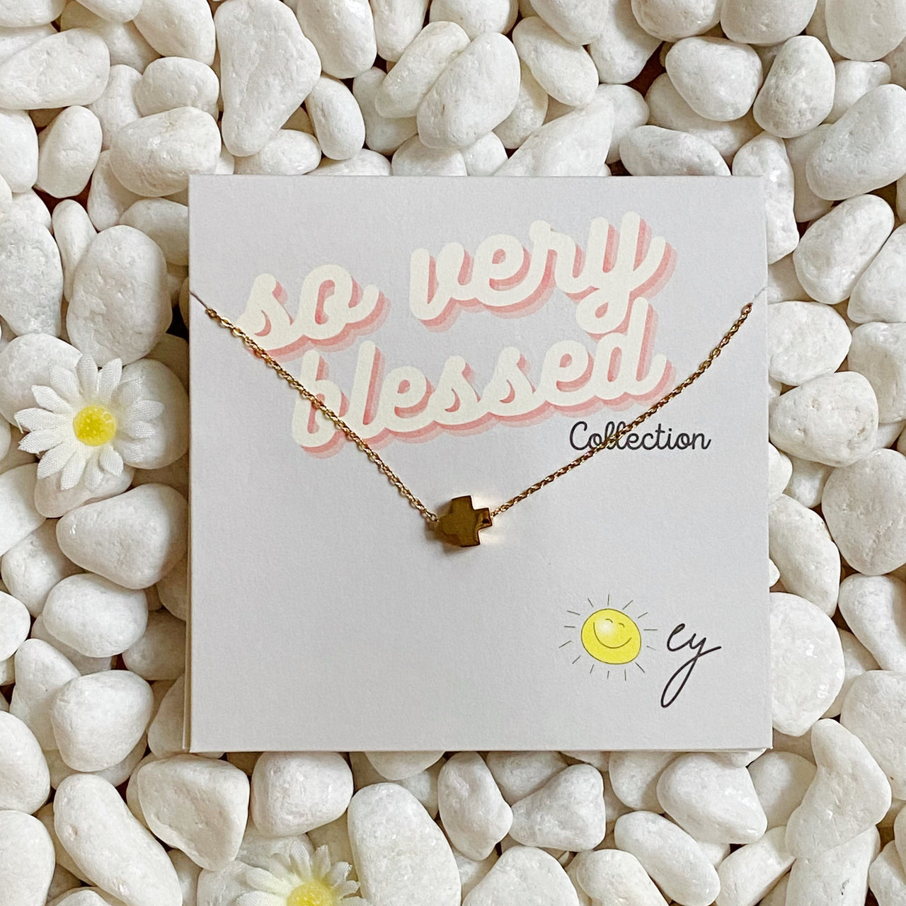 So Very Blessed Cross Necklace - 4 COLORS -