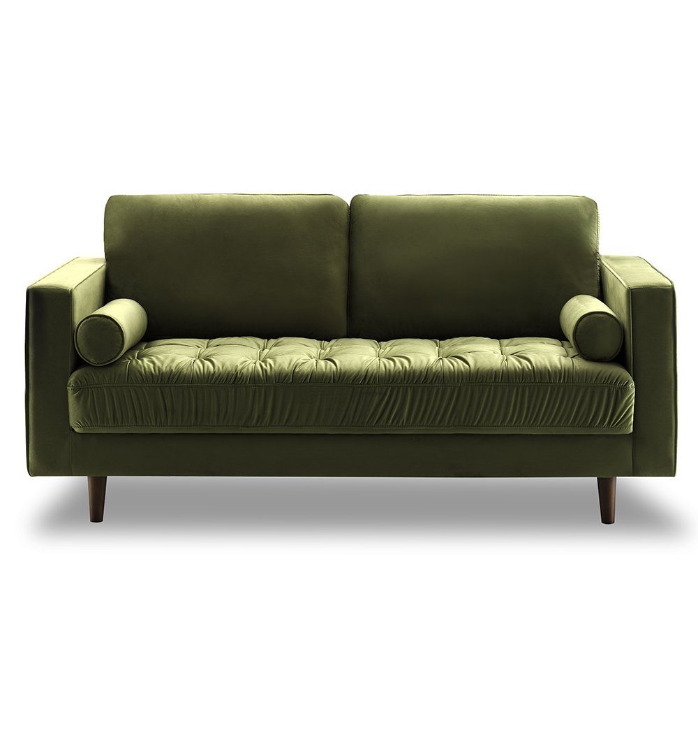 GFURN - Bente Tufted Velvet Loveseat 2-Seater Sofa - Green - 1 COLOR -