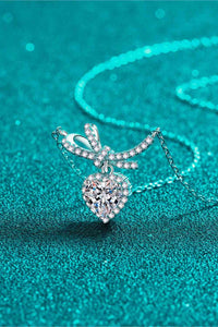 Thumbnail for 1 Carat Moissanite Heart Pendant Necklace