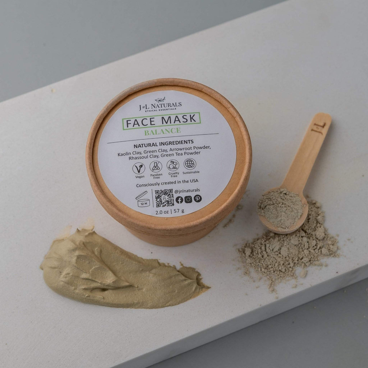 J & L Naturals - Face Mask - 3 SIZES - 5 REGIMENS -