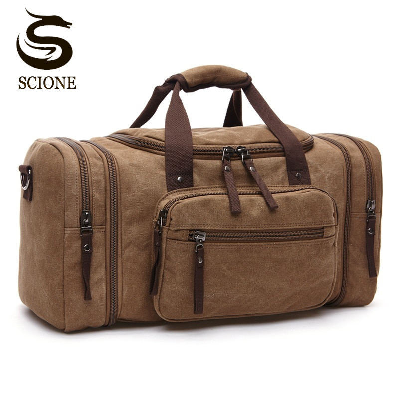 Large Capacity Mens Luggage - Travel Duffle Bag - Canvas  -  Shoulder Bag - [13-15] DAY  DELIVERY] - 5 COLORS -