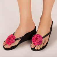 Thumbnail for SAND BY SAYA N.Y. - Pink Noho Flower- Women's High Wedge - 3 COLORS -