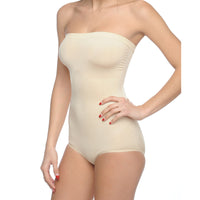 Thumbnail for Seamless Strapless Bodysuit Nude -