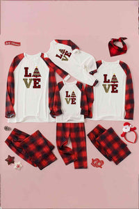 Thumbnail for LOVE Graphic Top and Plaid Pants Set - T - SOLD BY SIZE / 2 PCS. - 4 SIZES -